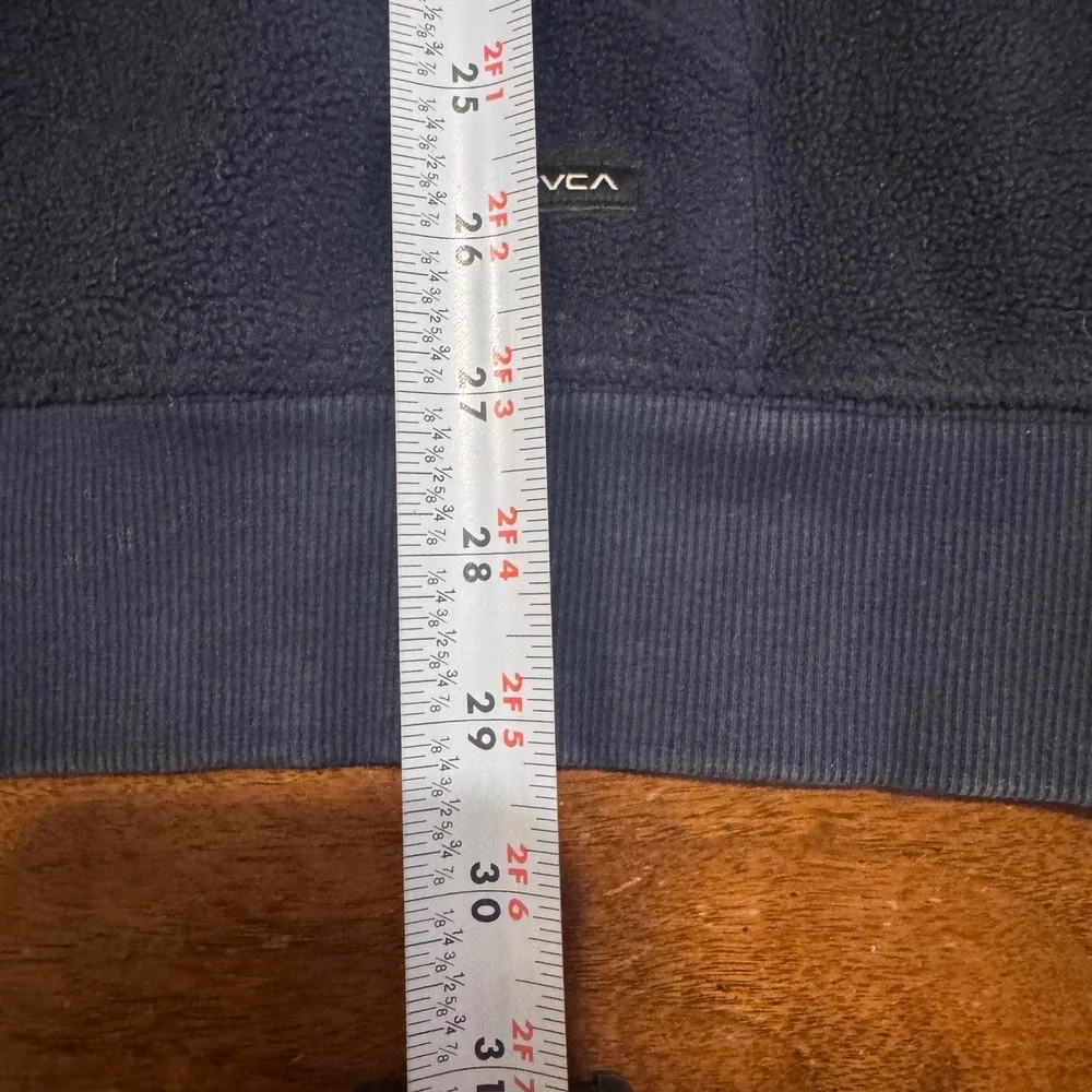 RVCA Griffin Fleece Heavyweight Soft Hoodie Navy Blue Graphic Winged Horse Large